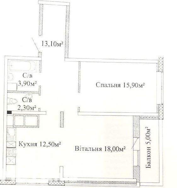 Продам квартиру 67.2 кв. м., 13/24, новый дом жк Скай Сити