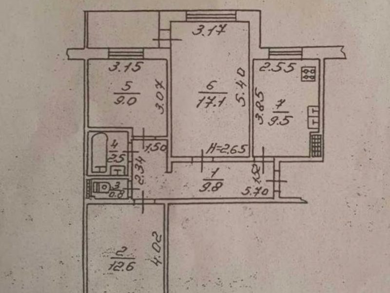 Продам квартиру 66 кв. м., 7/9, ул. Ак. Королева/Левитана.